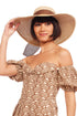 Elsie Straw Wide Brim Floppy Straw Hat with Bow